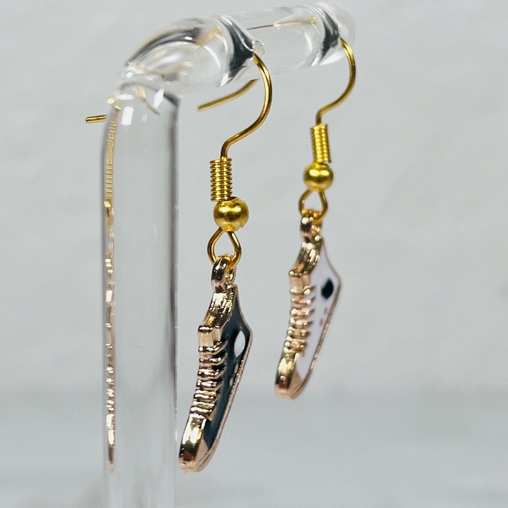 4/$20 Black & White Sneaker Earrings - Picture 2 of 9